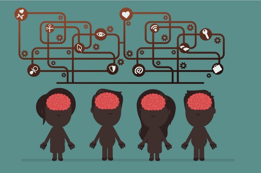 The cognitively demanding tasks associated with social interactions help to explain the large brains of humans. However, certain measures of social network size are more important than others in explaining regional brain volumes. 